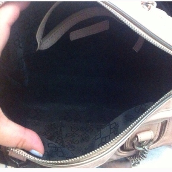 Bcbg nude pink blush and silver purse crossbody - Picture 3 of 3