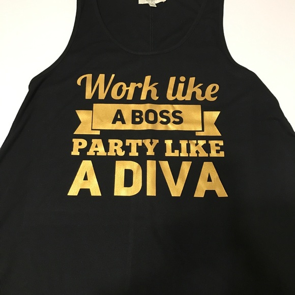 Work Like A Boss Graphic Tunic with Lace [TO-60] - Picture 2 of 4