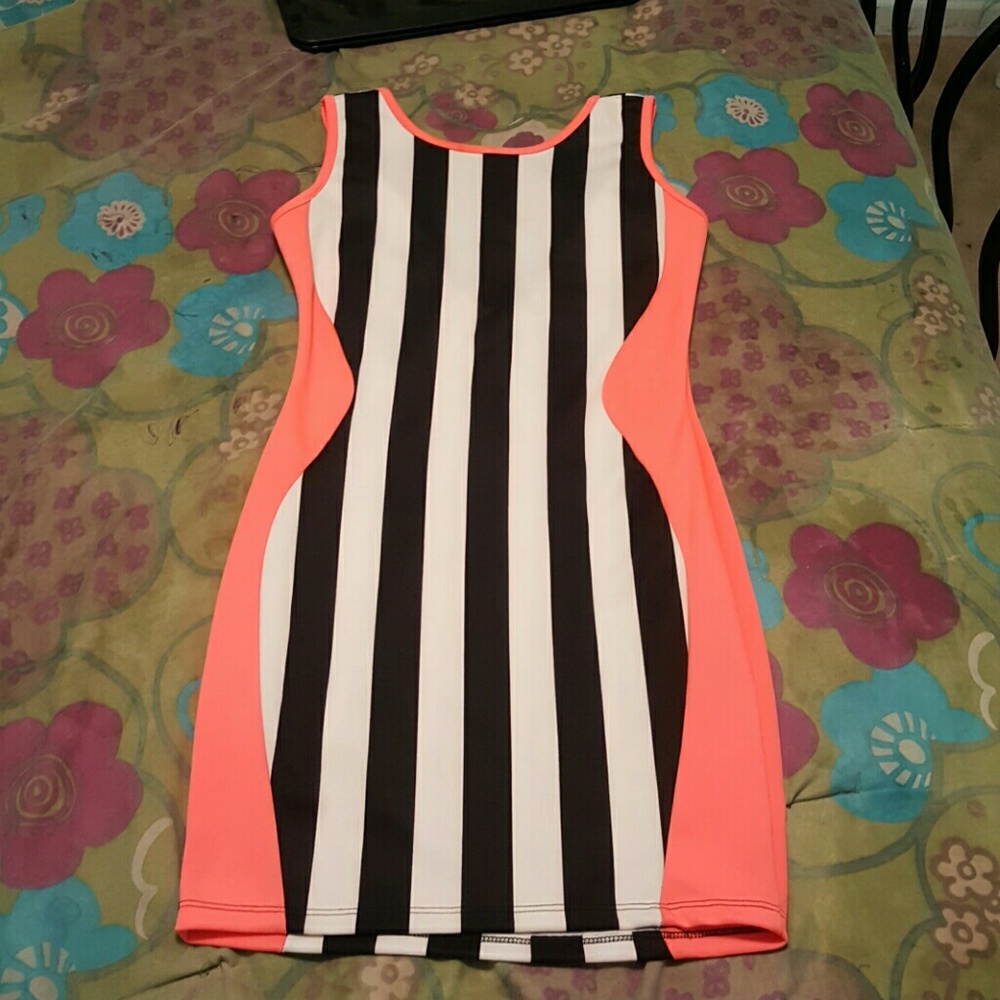 Fun Black & Orange Dress