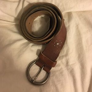 Brown leather belt