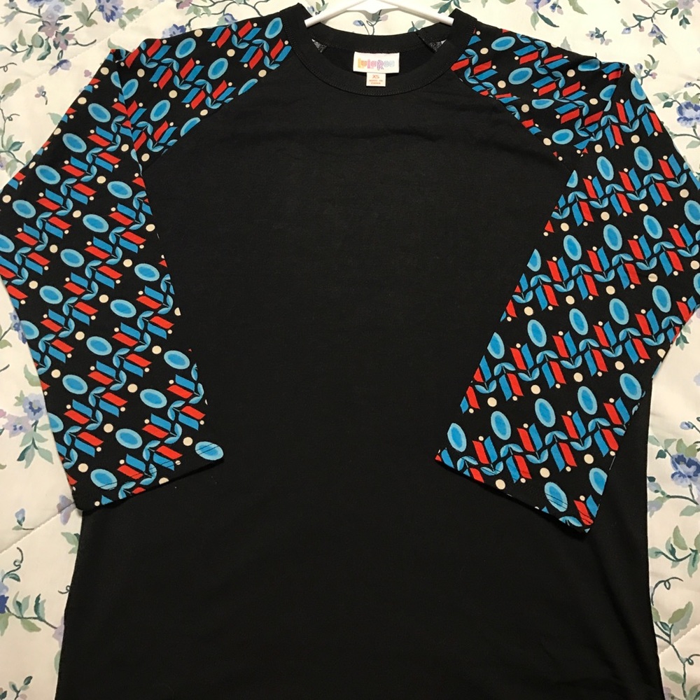 LuLaRoe Randy top xs 3/4 sleeve baseball tee