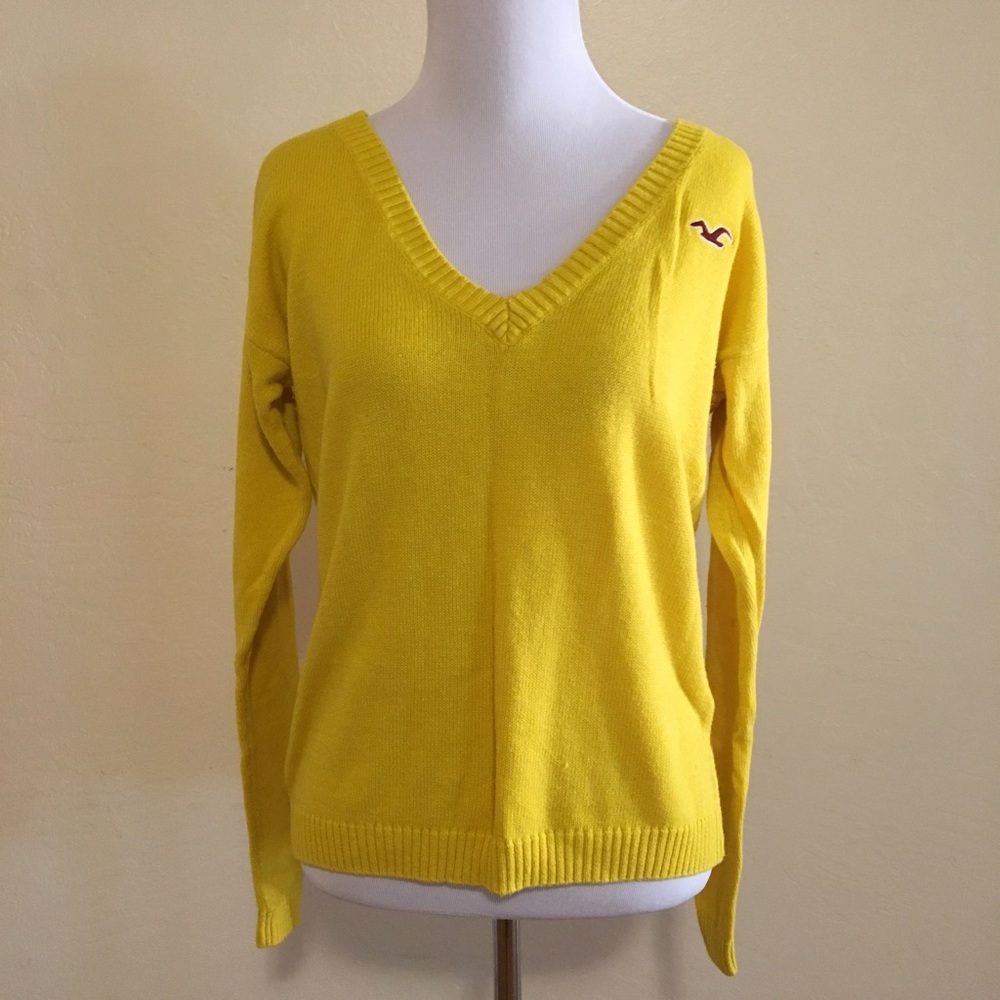 SALE! Hollister canary yellow sweater