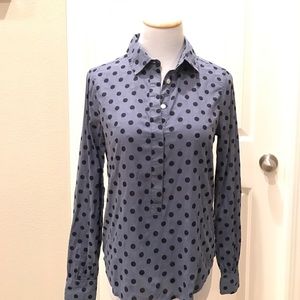 J Crew polka dot blouse