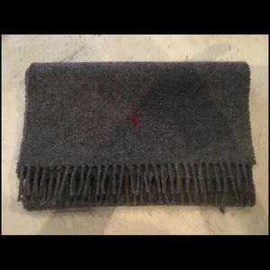 Polo Ralph Lauren grey lambswool scarf, retail $60