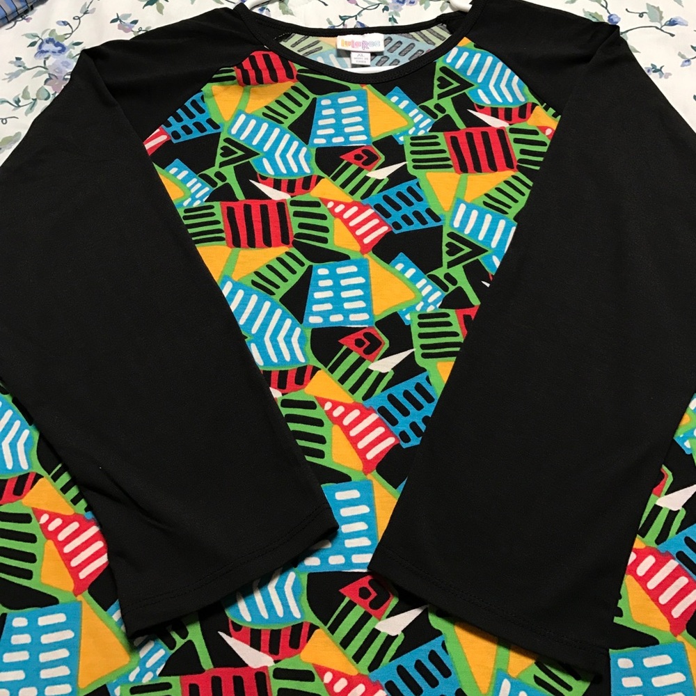 LuLaRoe Randy top x-Large 3/4 sleeve baseball tee