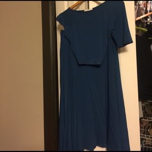 2 piece crop top and skirt