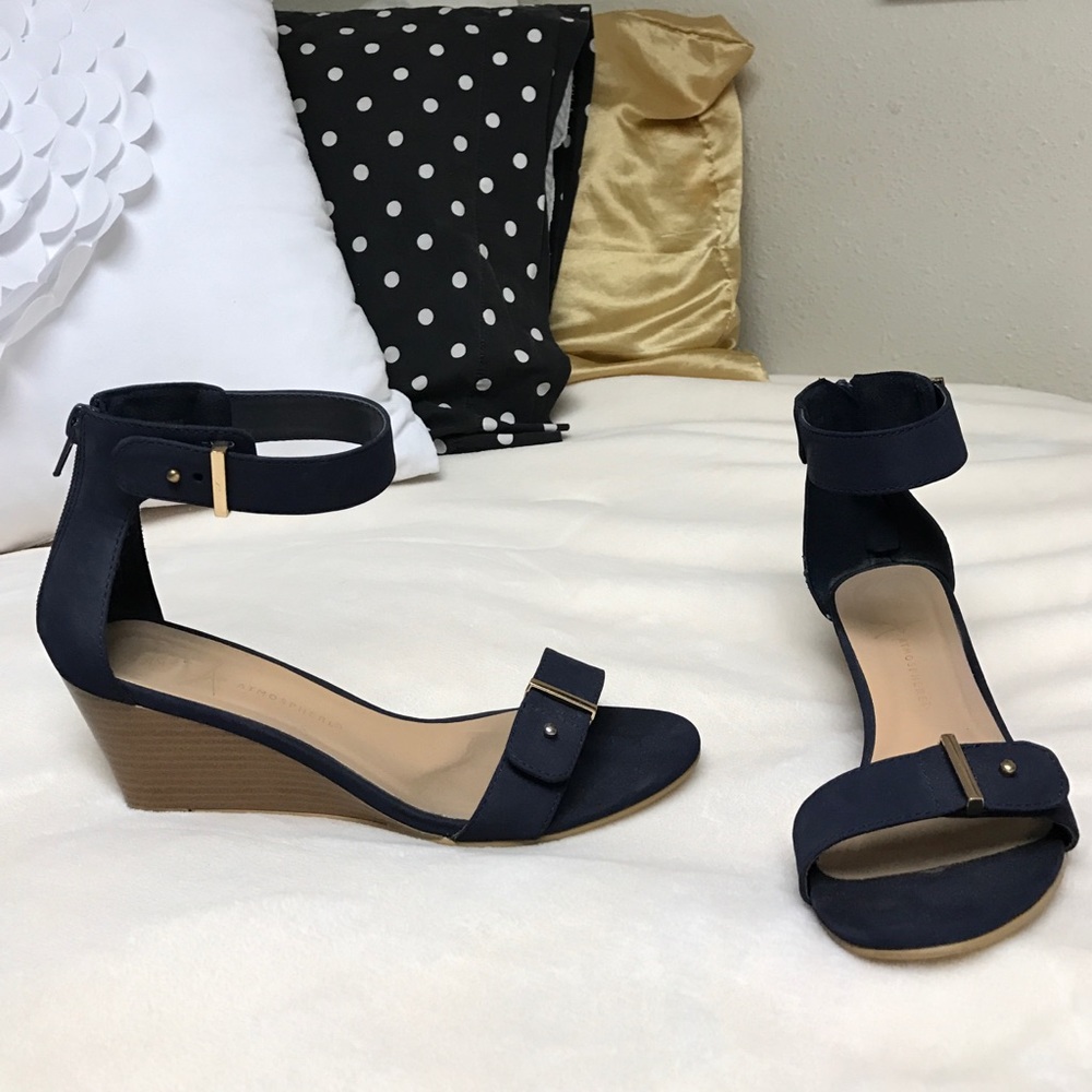 SOLD Primark ATMOSPHERE Navy Wedges sz 7 7.5