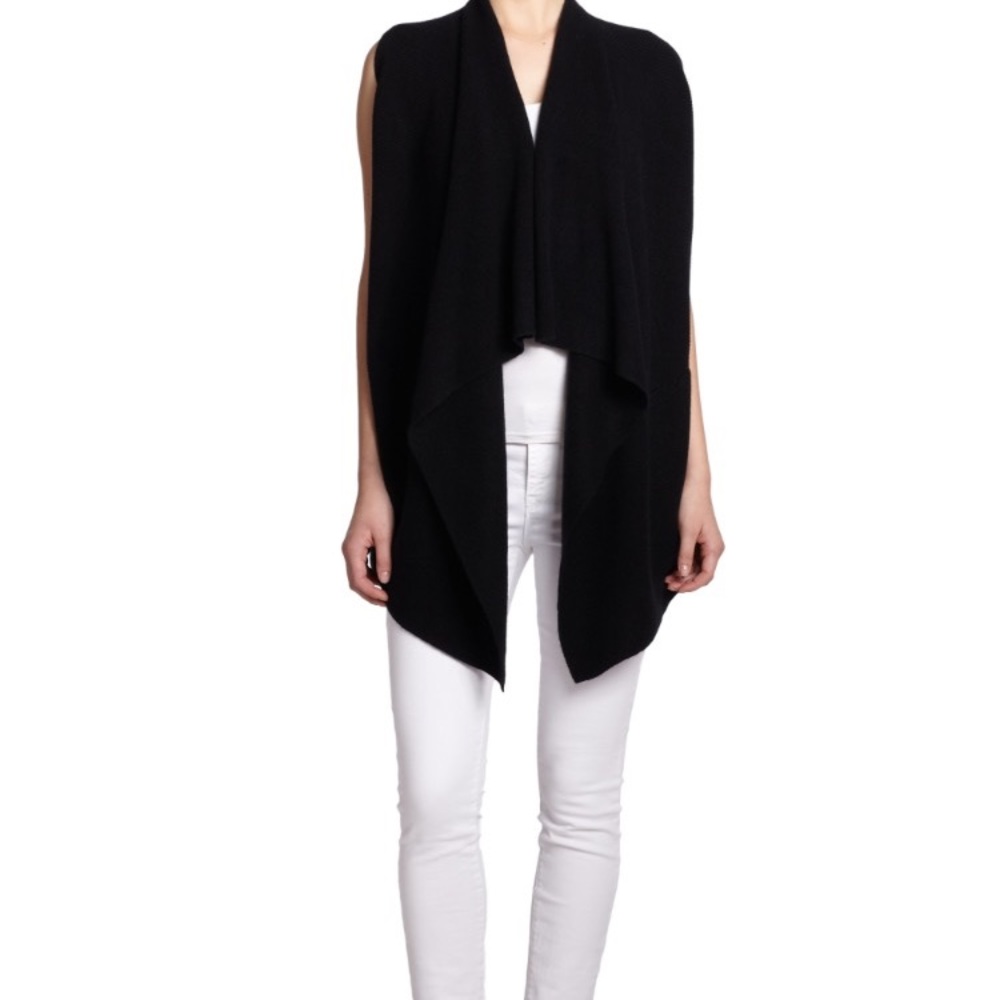 Vince no sleeve cashmere wrap vest
