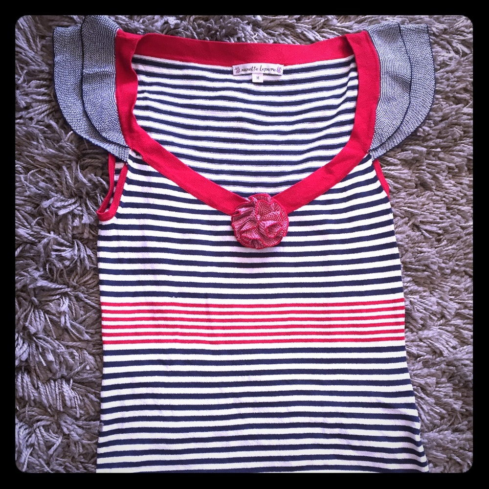 Nanette Lepore Stripe Top Size Medium