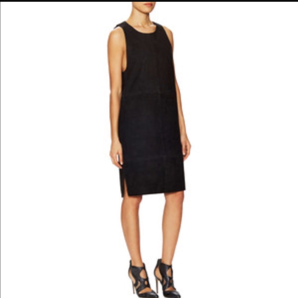 Suede shift dress NWT - black