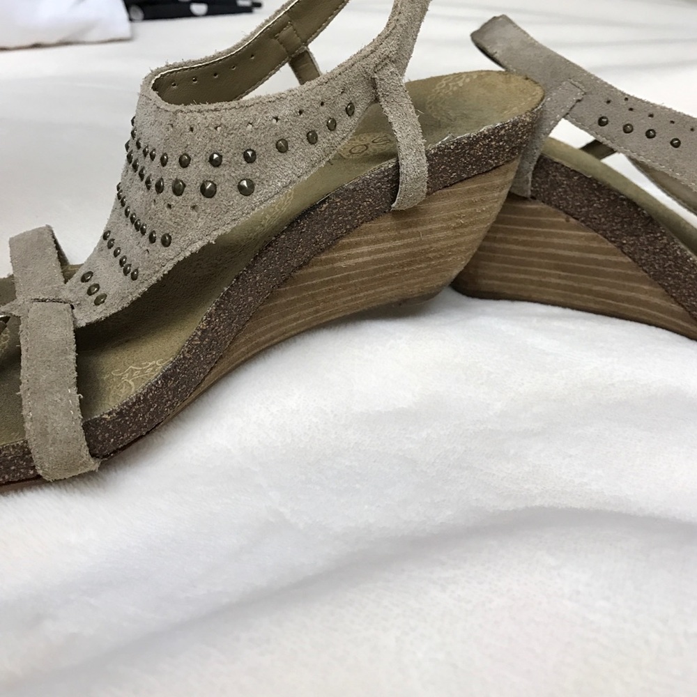 SOLD Madison studded Wedges sz 7.5