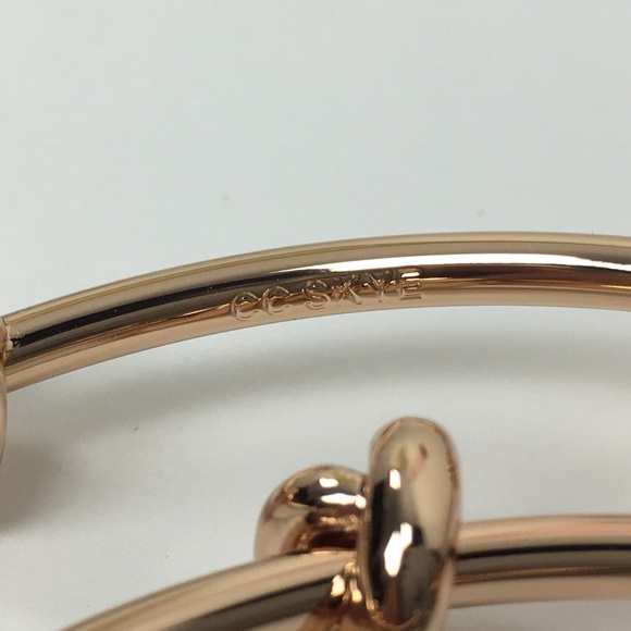 CC Skye Love Knot Bangles in Rose Gold Set - Picture 2 of 2