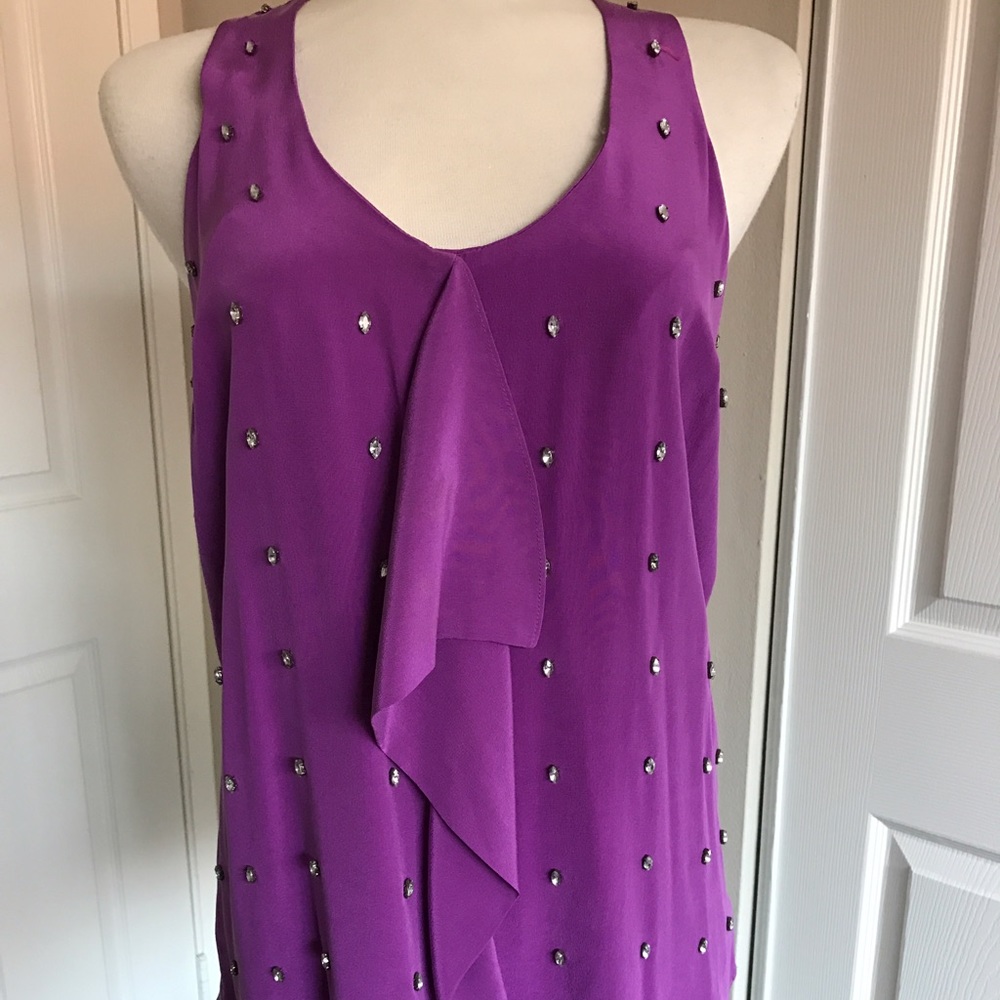 Madison Marcus Ruffle Top with embellishment Sz M