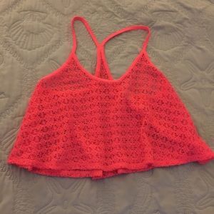 PINK Victoria's Secret coral cover-up top.