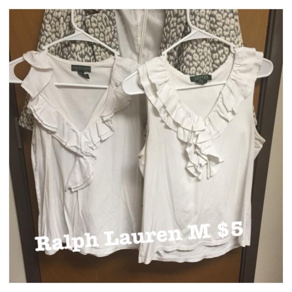 Ralph Lauren Ruffle Blouses $5 each Sz M