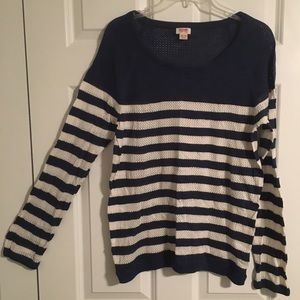 Striped Eyelet Top