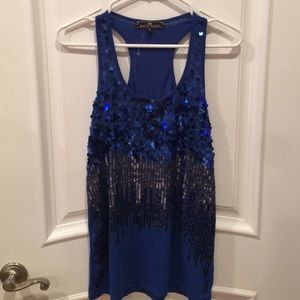 Almost famous beautiful sequined Tank-top size M