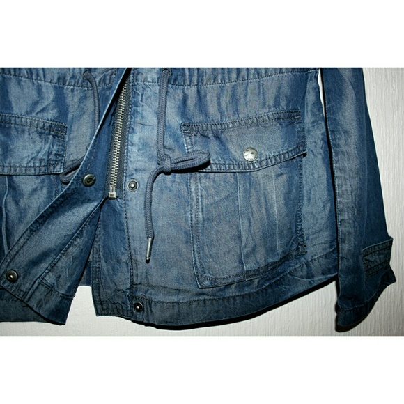 ⚡ONE Med LEFT⚡ MAX Denim Tencel Anorak Jacket NWT - Picture 3 of 8