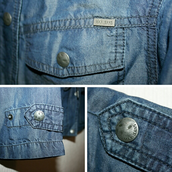 ⚡ONE Med LEFT⚡ MAX Denim Tencel Anorak Jacket NWT - Picture 4 of 8