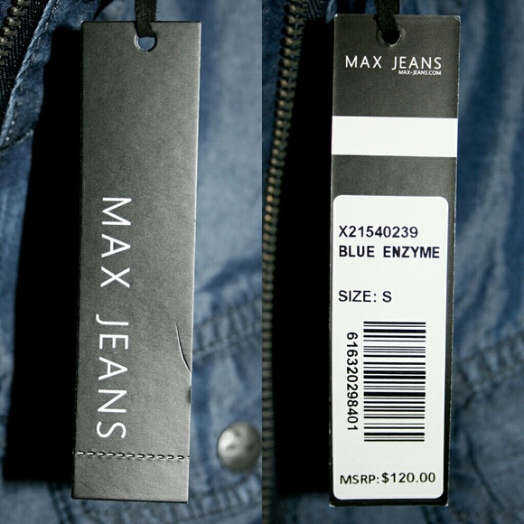 ⚡ONE Med LEFT⚡ MAX Denim Tencel Anorak Jacket NWT - Picture 7 of 8