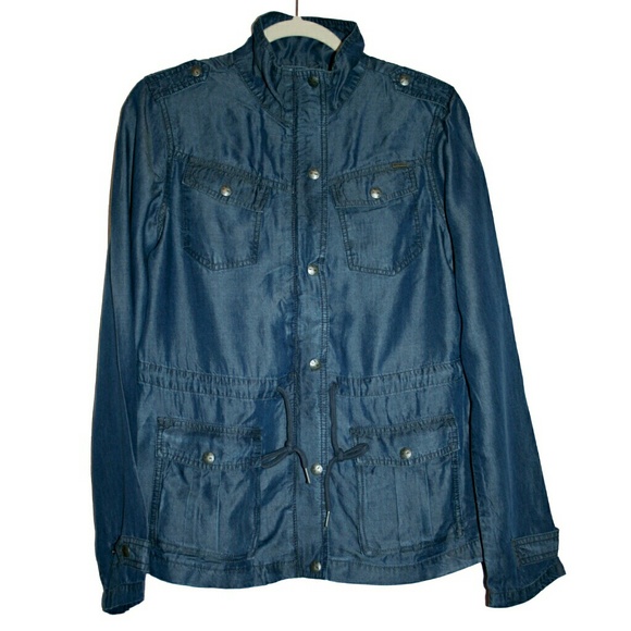⚡ONE Med LEFT⚡ MAX Denim Tencel Anorak Jacket NWT - Picture 8 of 8