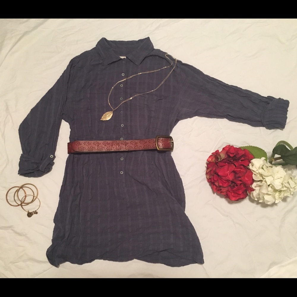 UO Blue Shirt Dress