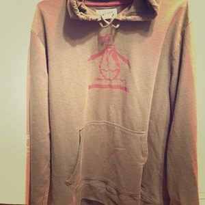 Penguin Grey / Martin Logo Hoodie Large