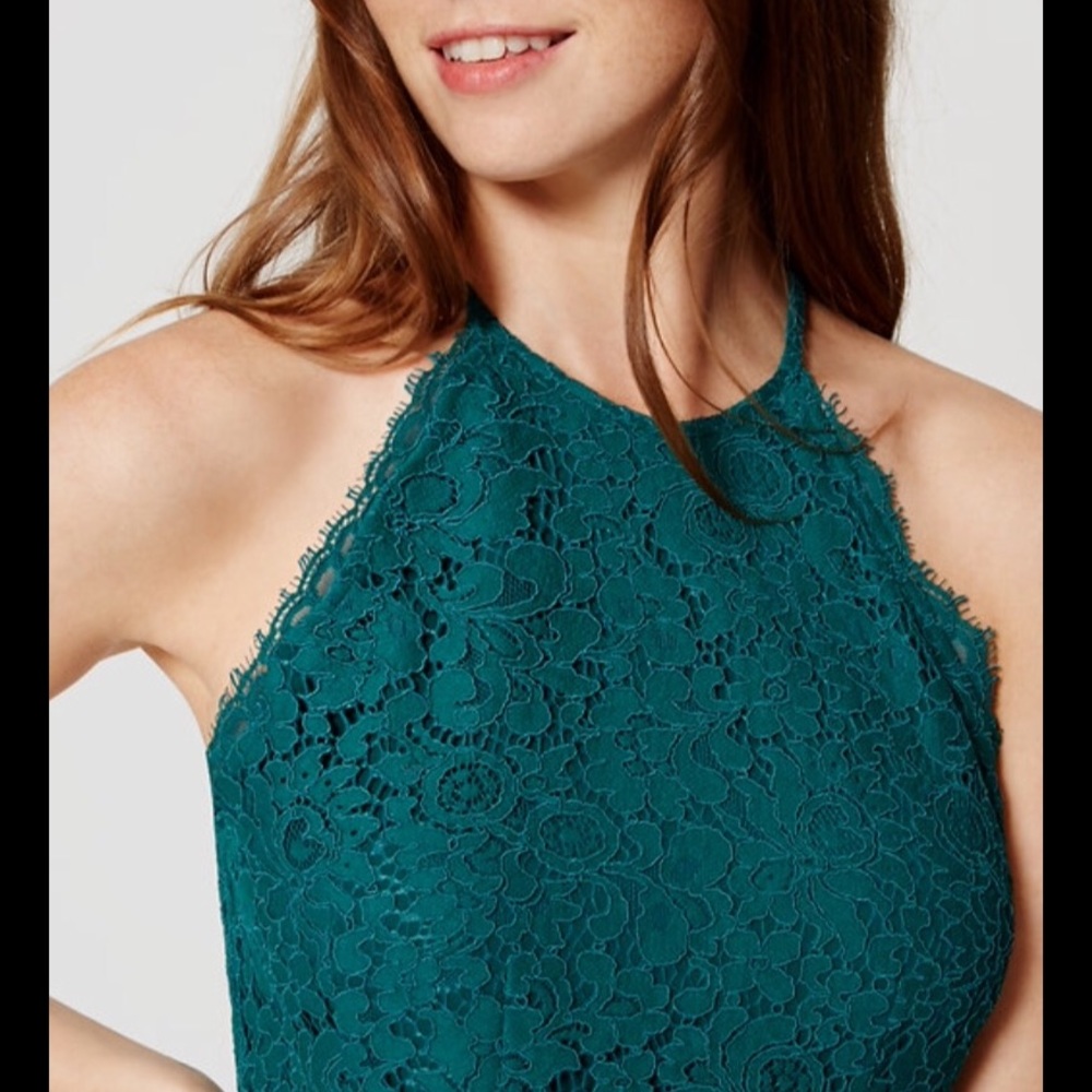 🎉HP plus size🎊Ann Taylor Loft halter lace dress - Picture 3 of 7
