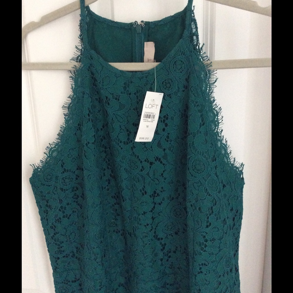 🎉HP plus size🎊Ann Taylor Loft halter lace dress - Picture 5 of 7