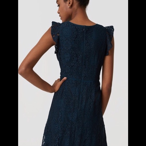 Ann Taylor Loft flutter 💓 sleeve lace dress 👗. - Picture 5 of 8