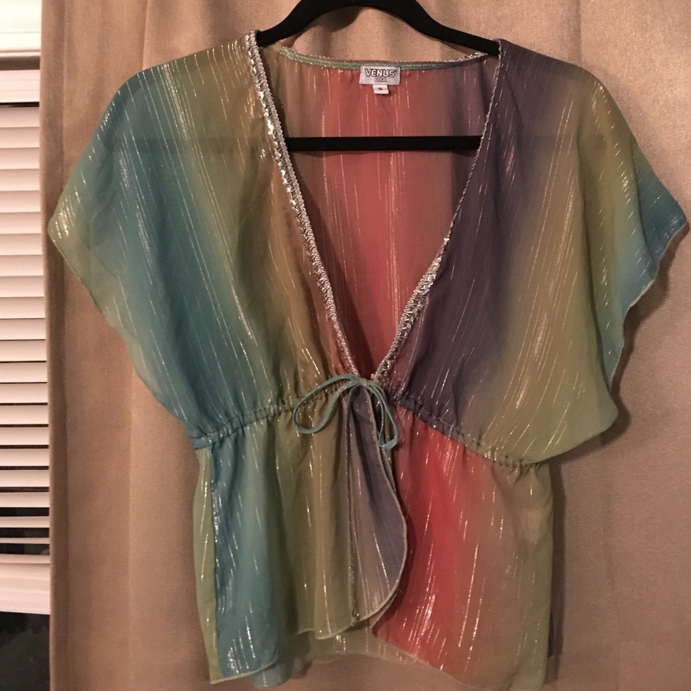 Vintage disco roller skating blouse