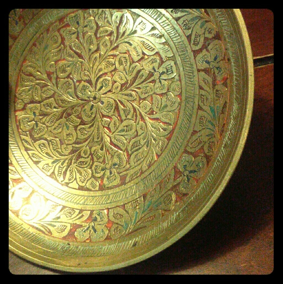 JAPAN**Decorative Brass Jewelry Tray - Picture 1 of 4