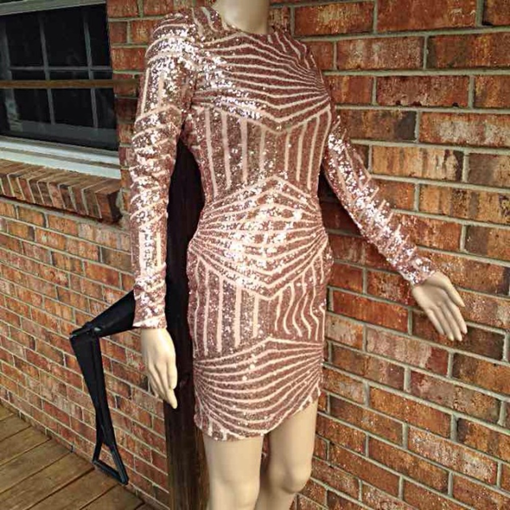 FORMAL SEQUINS SEXY MINI DRESS