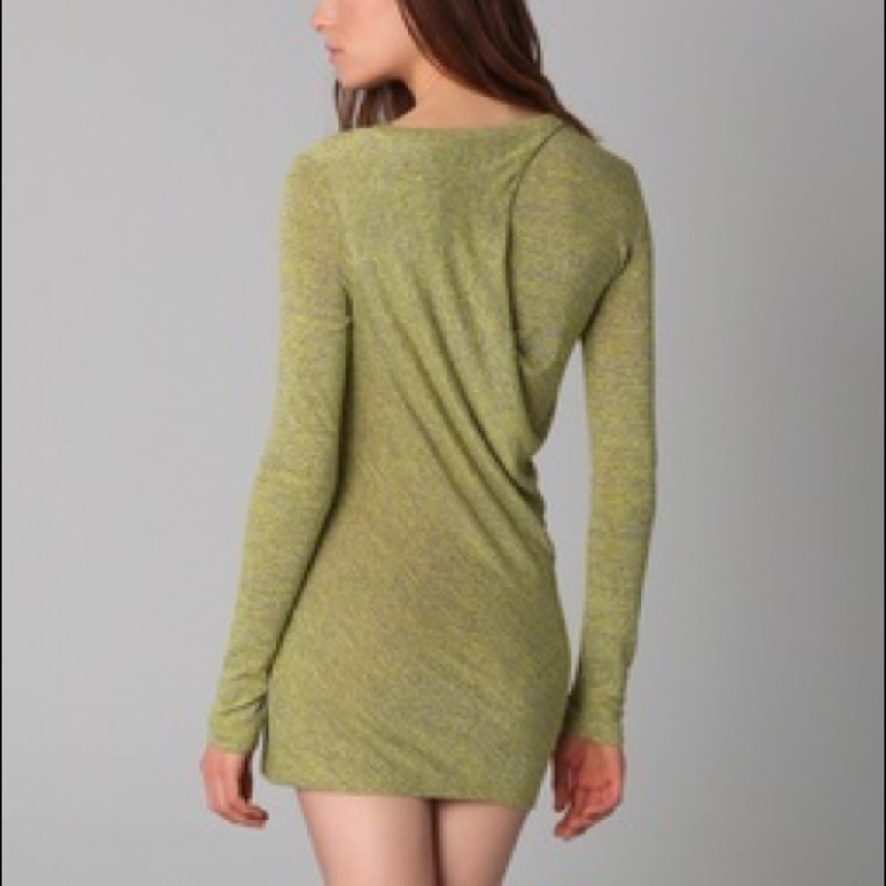 Alexander Wang Marled Drape Back Mini Dress, M