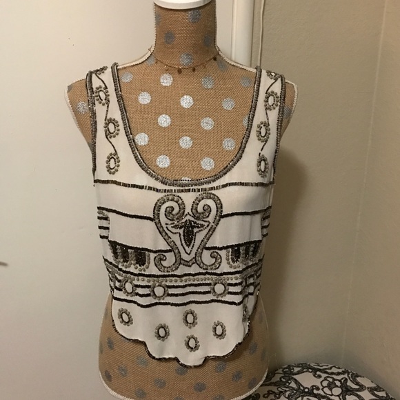 hazel Tops - Beaded crop top