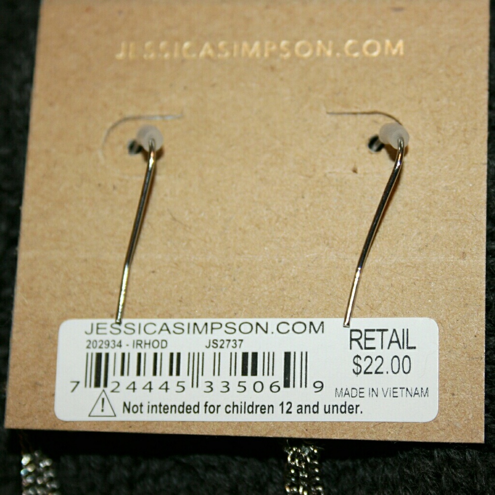 Jessica Simpson Knotted Chain Earrings NWT - Picture 4 of 6