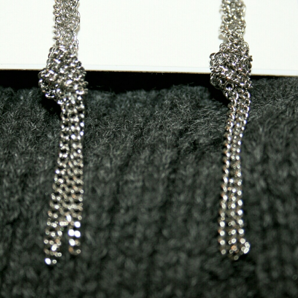 Jessica Simpson Knotted Chain Earrings NWT - Picture 5 of 6