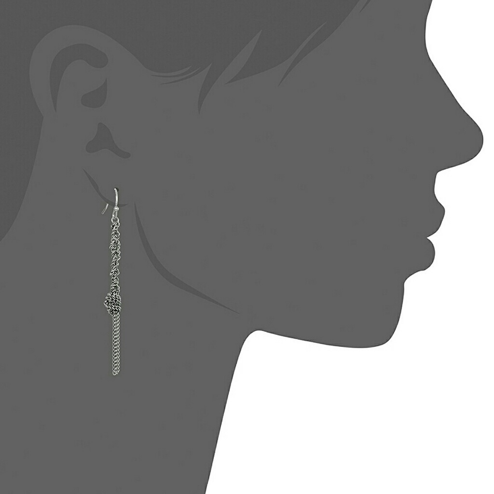 Jessica Simpson Knotted Chain Earrings NWT - Picture 6 of 6