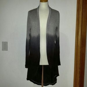 Ombre high low cardigan