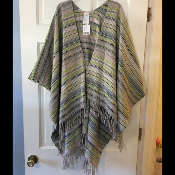 Free People Sweaters - Free People fringe shawl