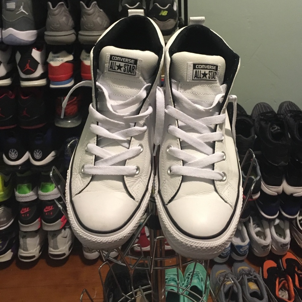 Leather converse hightop