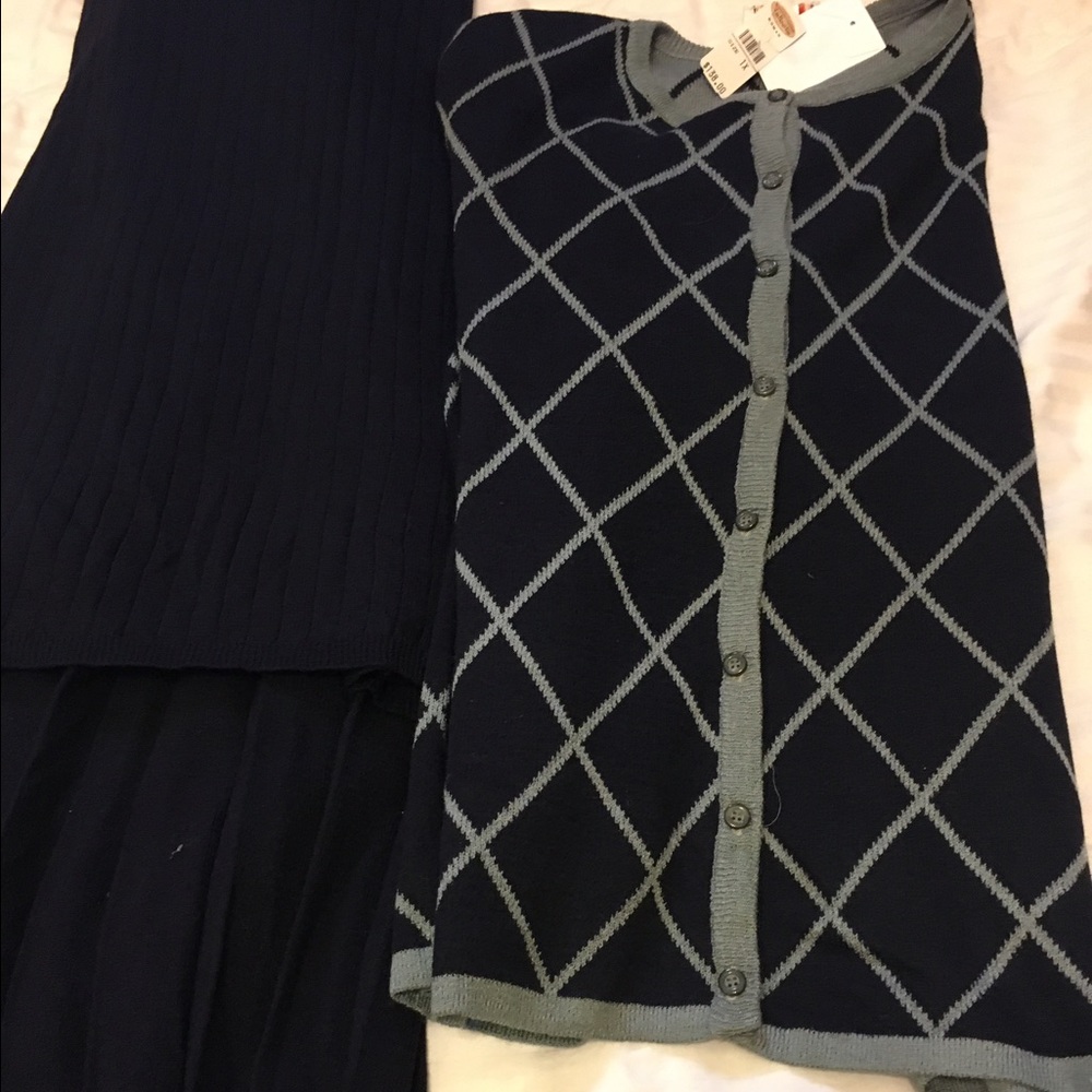 Talbots's 3 Piece Outfit Navy Blue and Gray.