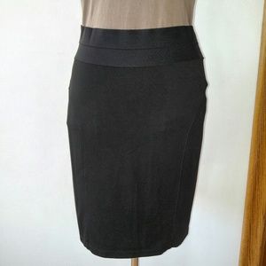 Elastic waist pencil skirt