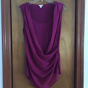 Calvin Klein Sleeveless Magenta Blouse, Size M
