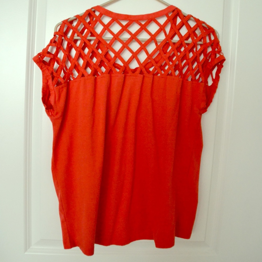 Element orange cut-out top