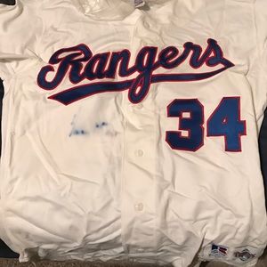 Game-worn signed nolan ryan jersey