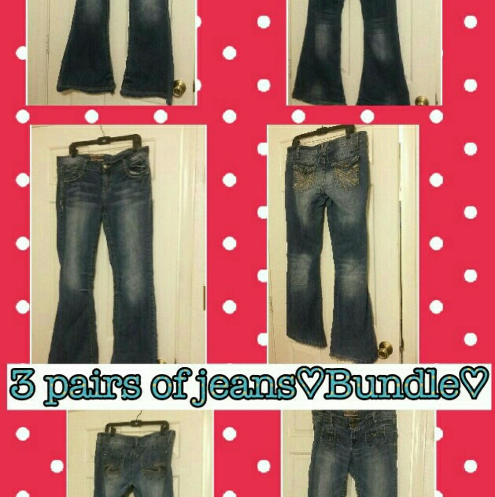 Bundle 3 pairs of women's jeans