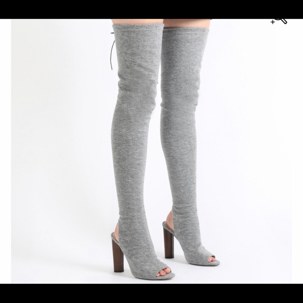 Sidney Peeptoe Sockfit Boots (Public Desire)