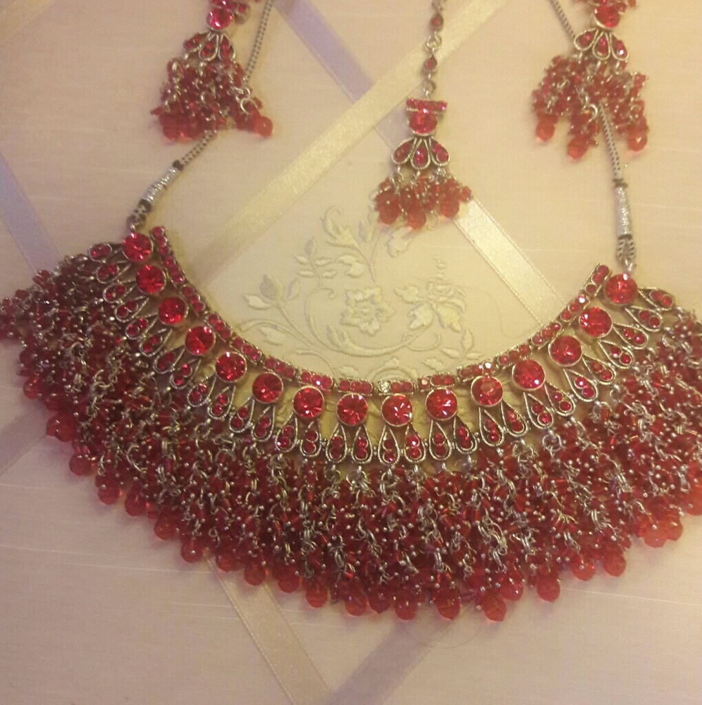 Authentic Indi Statement Necklace,Earring & Tiko