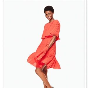kate spade pleated cape dress